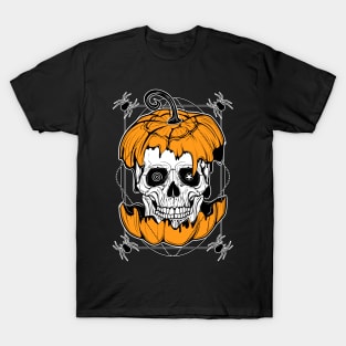 Skull-Pumpkin-Halloween T-Shirt